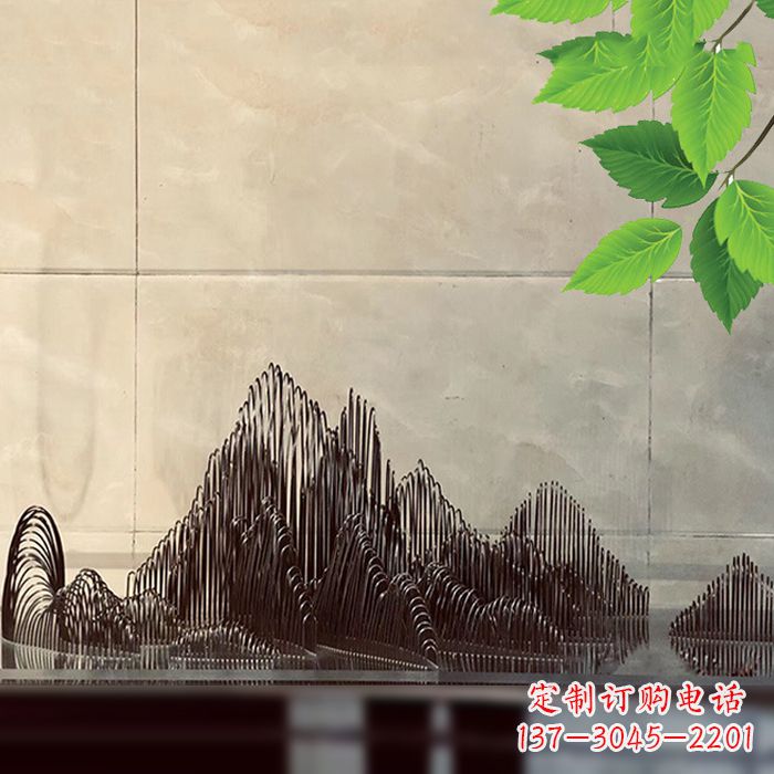 保定水景水池不锈钢假山雕塑