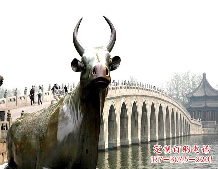 保定水牛铜雕景观