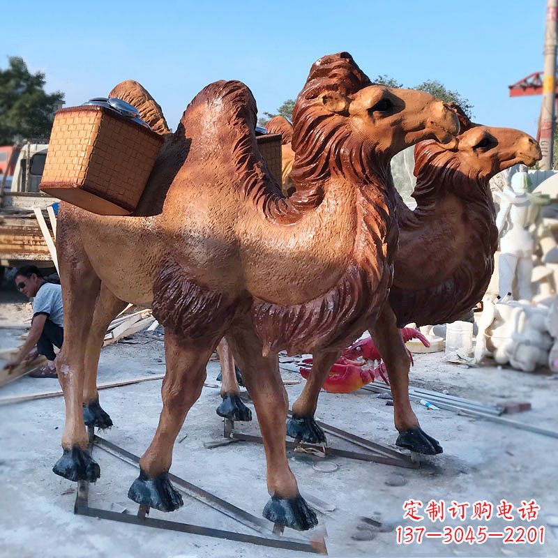 保定丝绸之路仿真骆驼雕塑