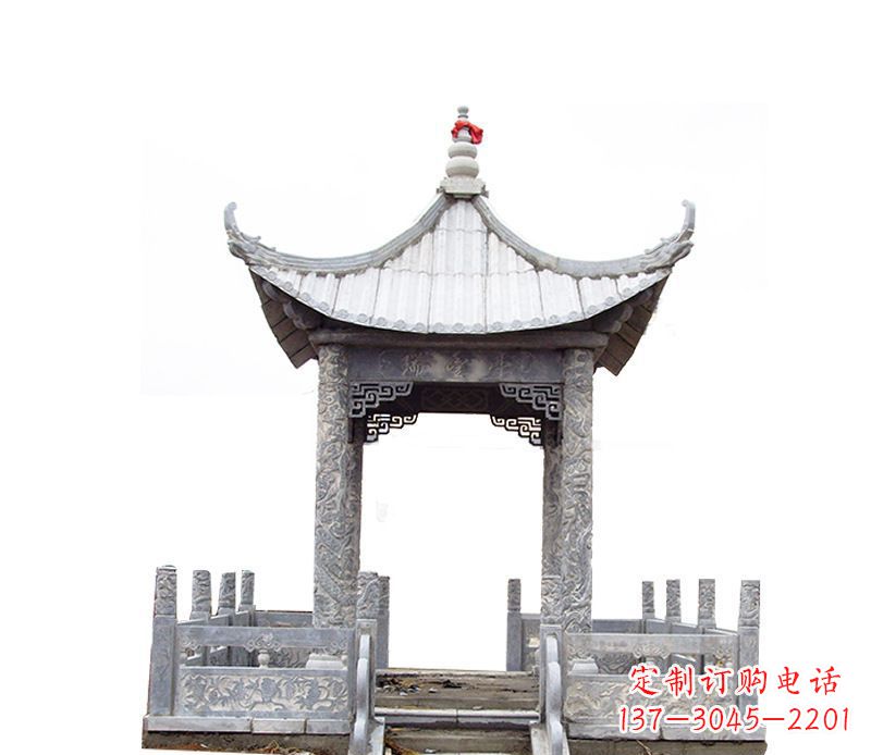 保定四角仿古石凉亭石雕