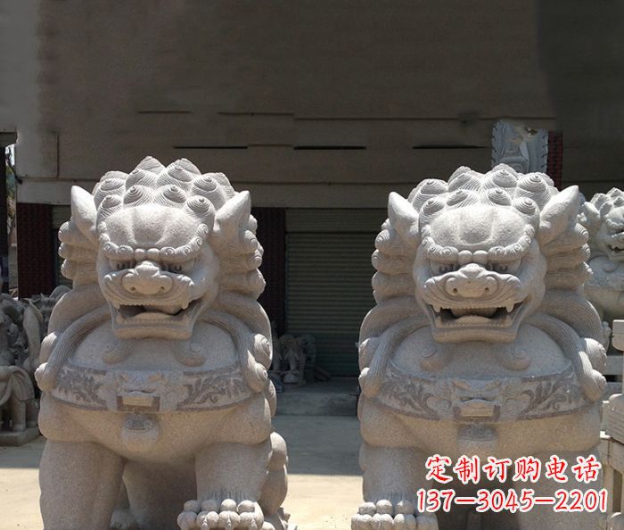 保定寺庙景观仿古镇宅石狮子
