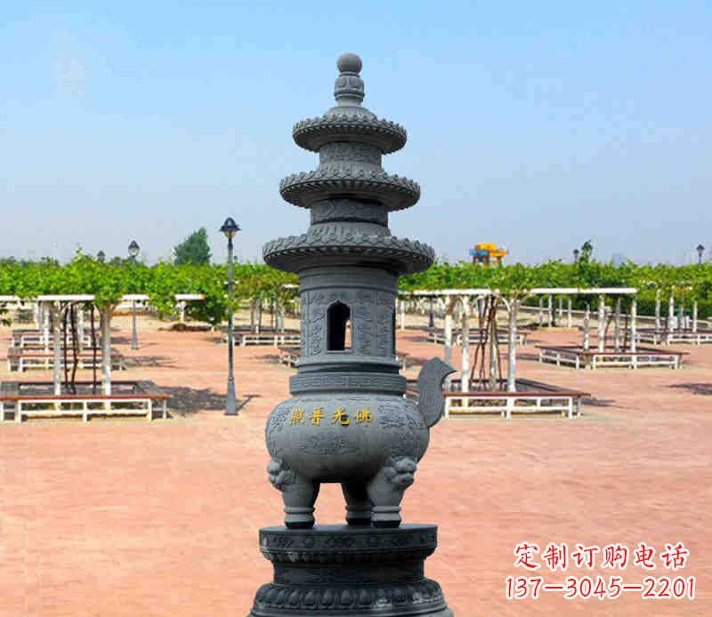 保定寺庙塔铜雕香炉