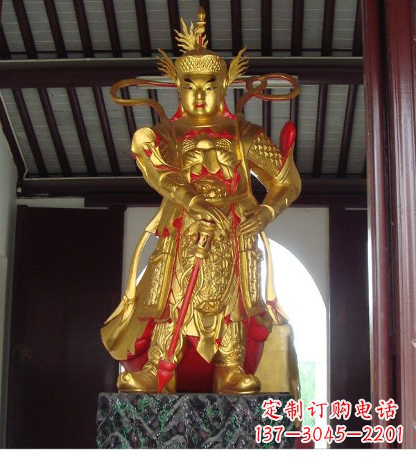 保定寺庙韦陀菩萨铜雕