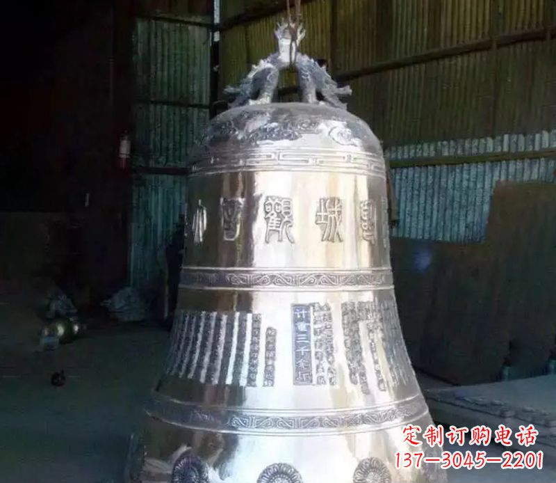 保定寺庙铸铁铜钟雕塑