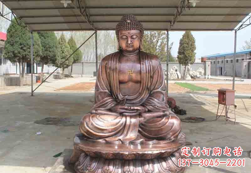 保定寺庙铸铜如来佛像雕塑