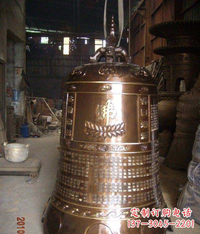 保定寺庙铸铜钟铜雕