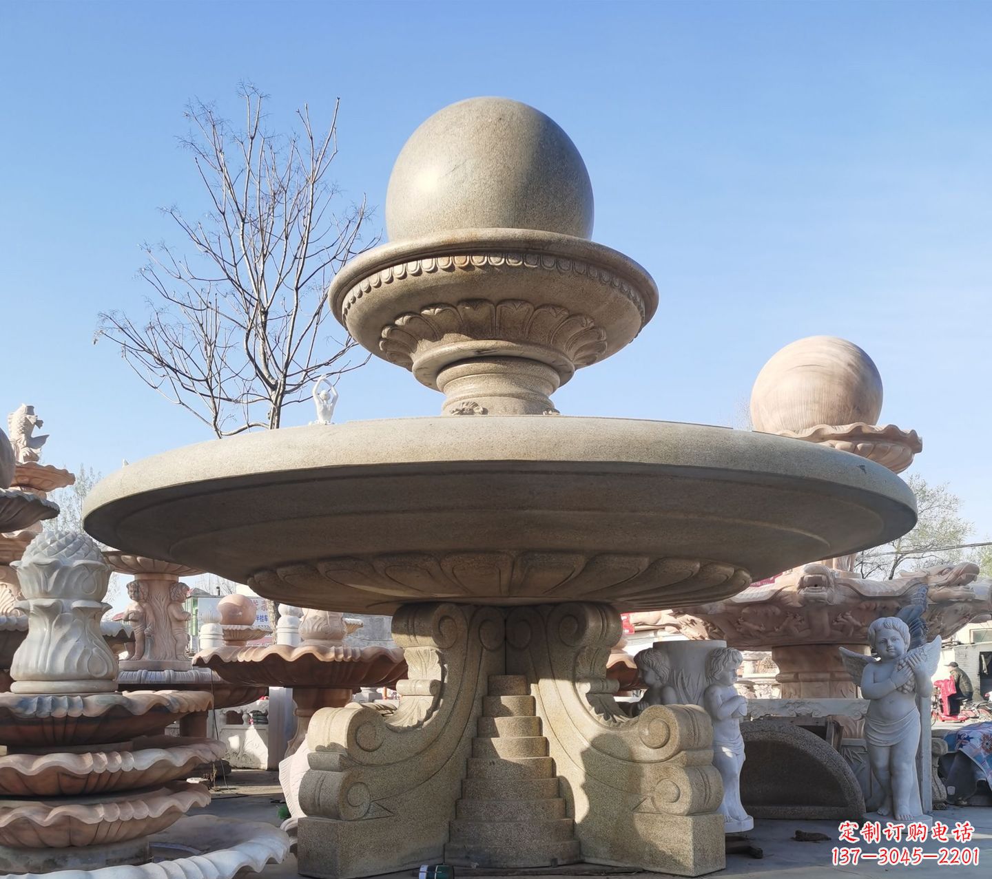 保定松香玉大理石风水球