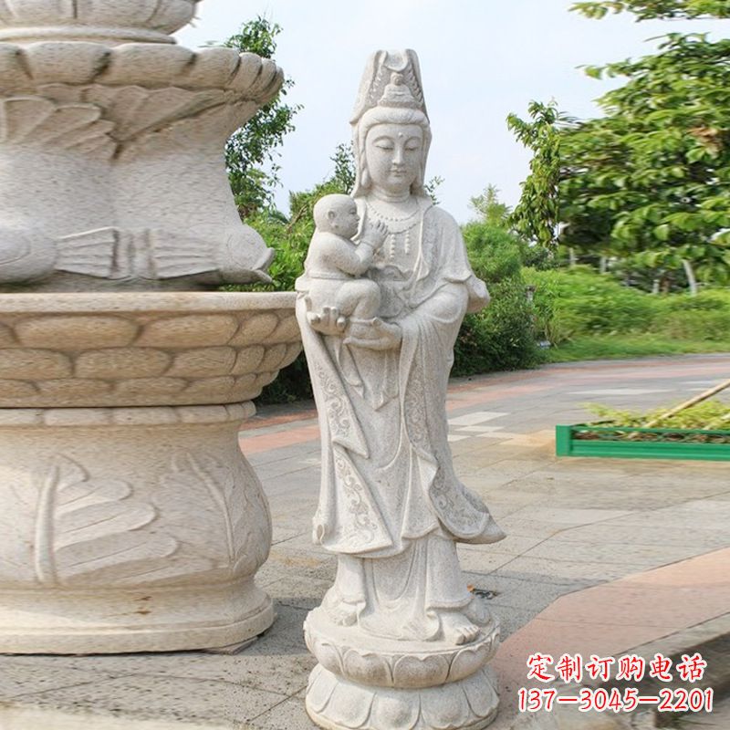 保定送子观音汉白玉石雕