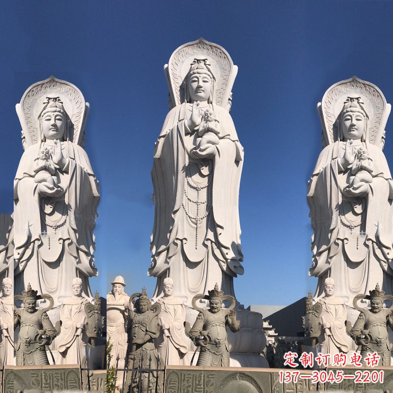 保定送子观音大型石雕塑