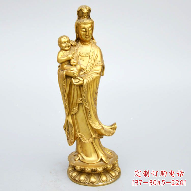 保定送子观音铜雕