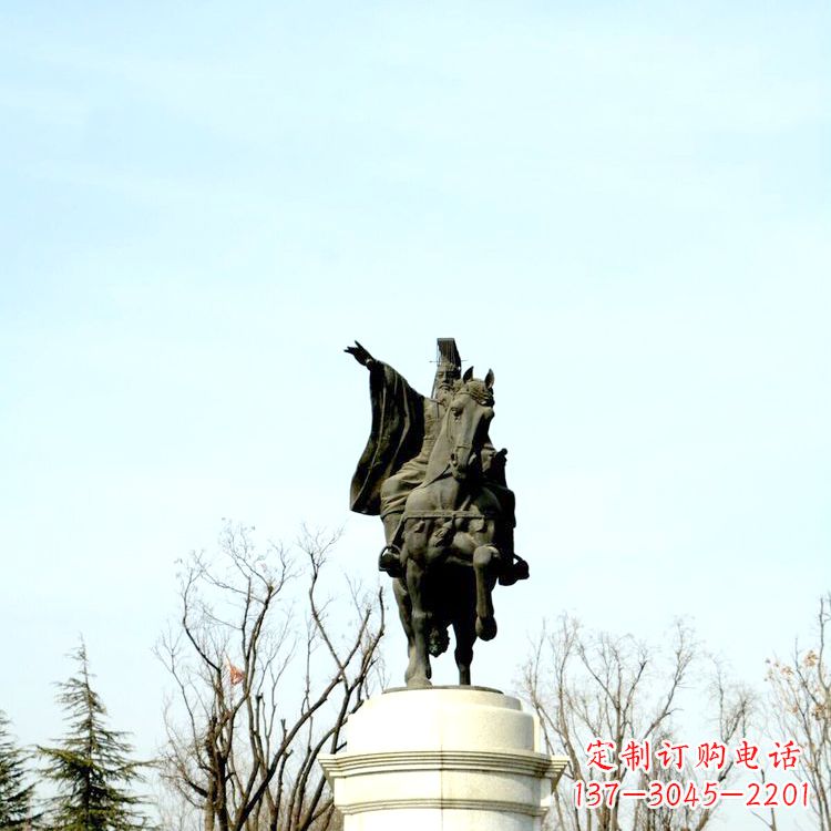 保定隋文帝杨坚铜雕塑像