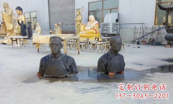 保定陶行知半身像铜雕
