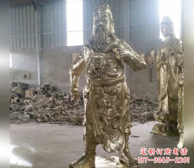 保定提刀关公武财神铜雕
