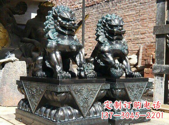 保定天安门狮子铜雕塑