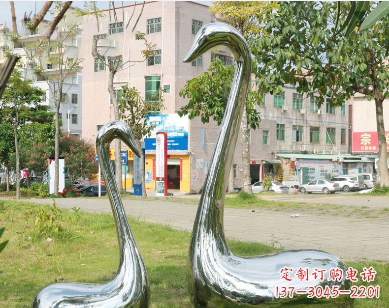 保定天鹅抽象不锈钢雕塑112