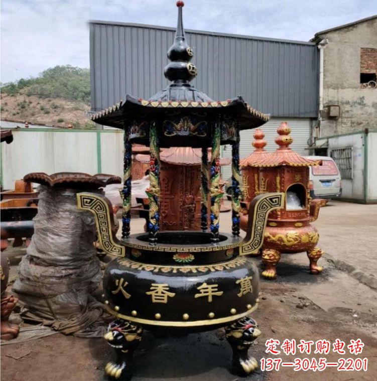 保定铁香炉铜雕