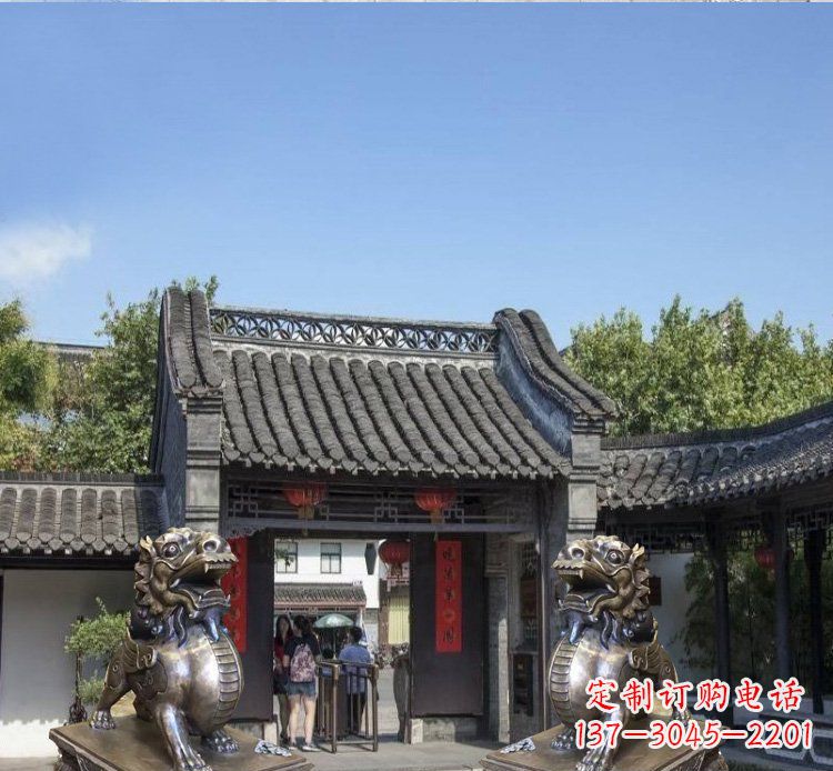 保定铜雕北京狮子庭院动物雕塑