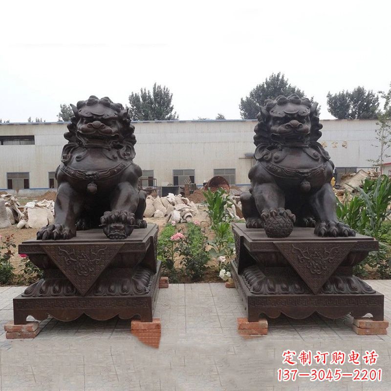 保定铜雕北京狮子