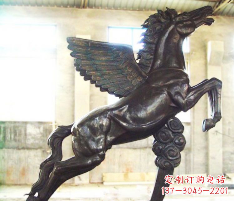 保定铜雕奔跑飞马雕塑