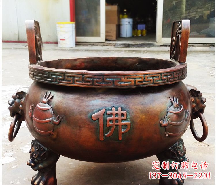 保定铜雕祠堂景观香炉