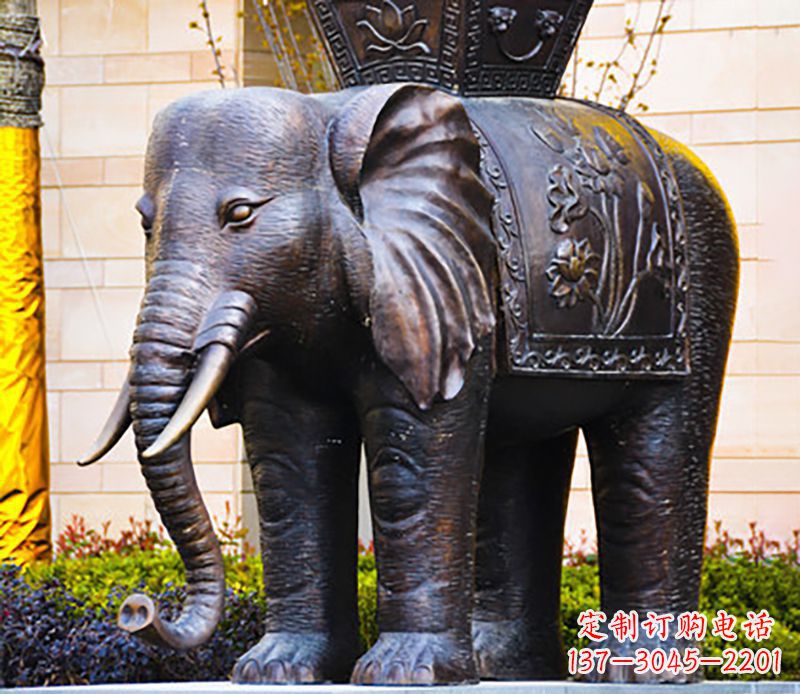 保定铜雕大象