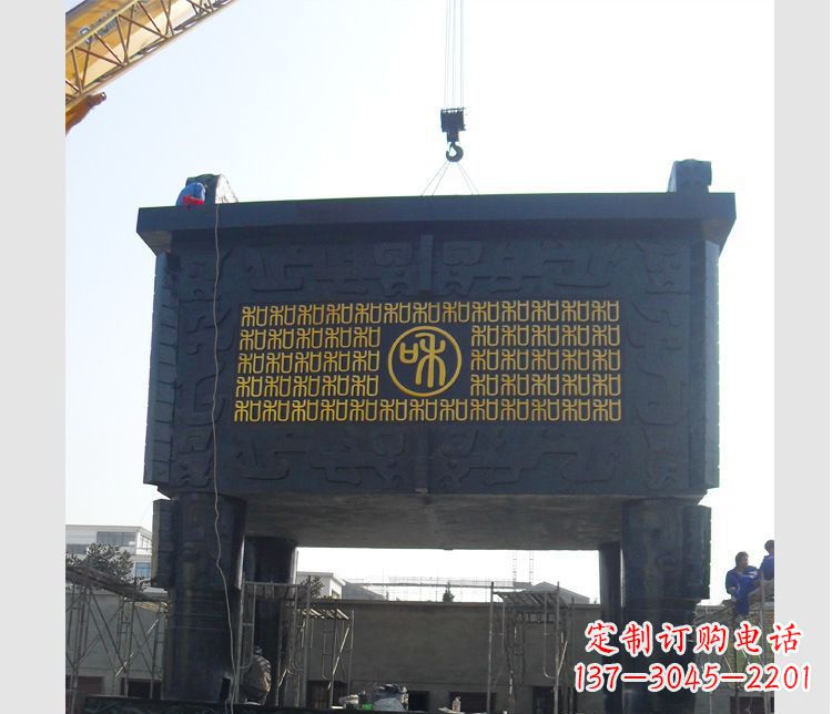 保定铜雕大型鼎盛香炉