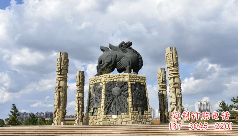 保定铜雕大型骆驼广场动物雕塑