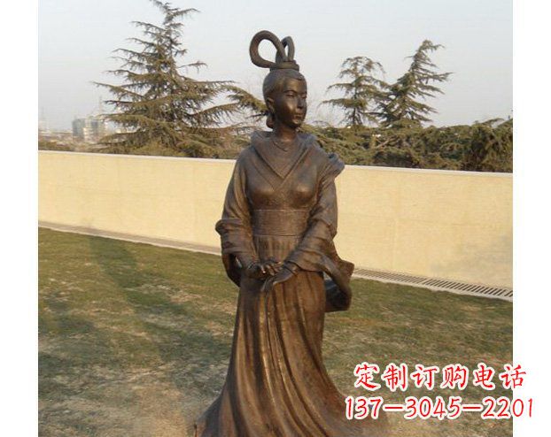 保定铜雕古代美女人物雕塑