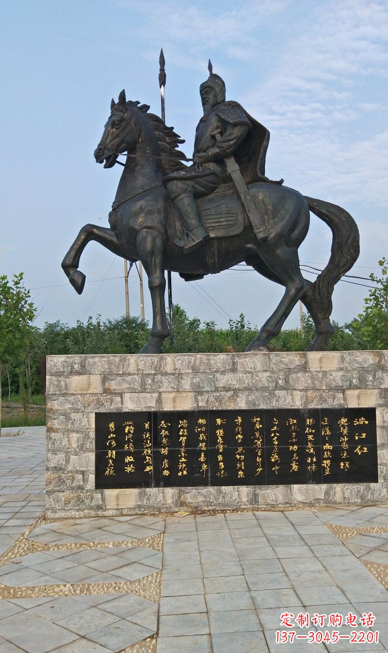 保定铜雕古代名人岳飞