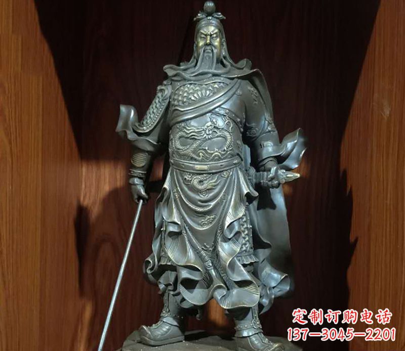 保定铜雕关公人物雕塑