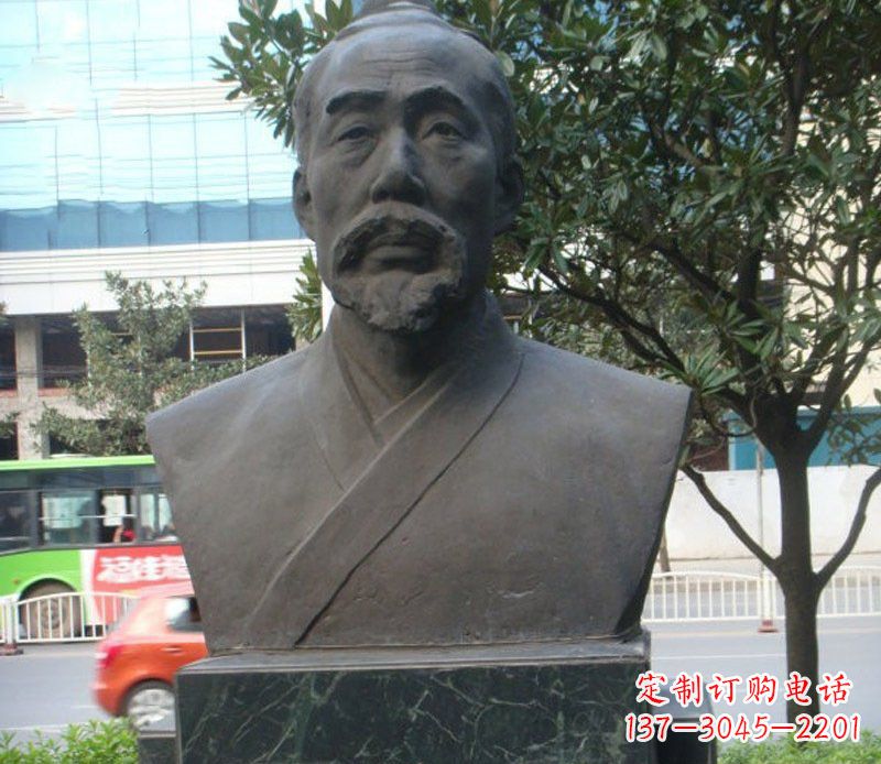 保定铜雕管仲名人雕塑肖像
