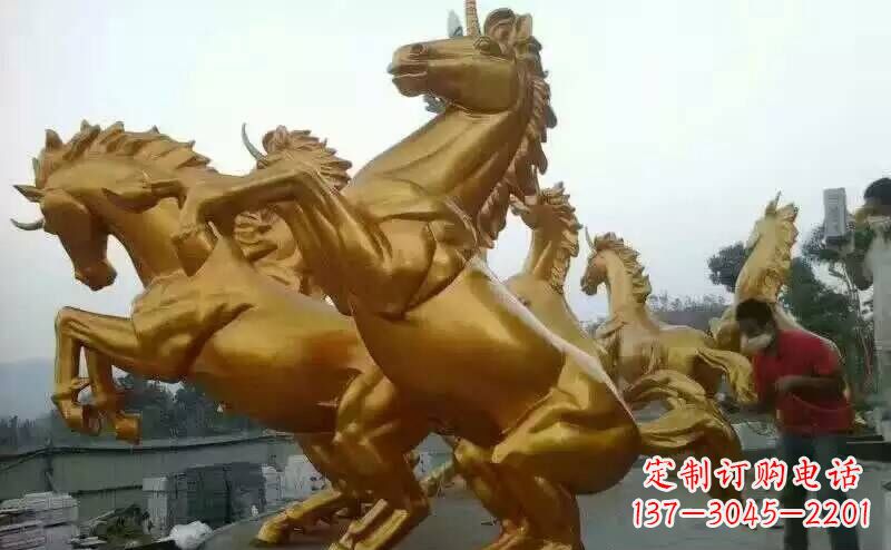 保定铜雕广场飞马雕塑