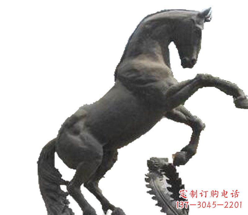 保定铜雕广场街道景观摆件动物马雕塑