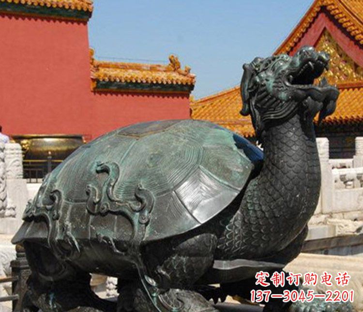 保定铜雕广场龙龟动物雕塑