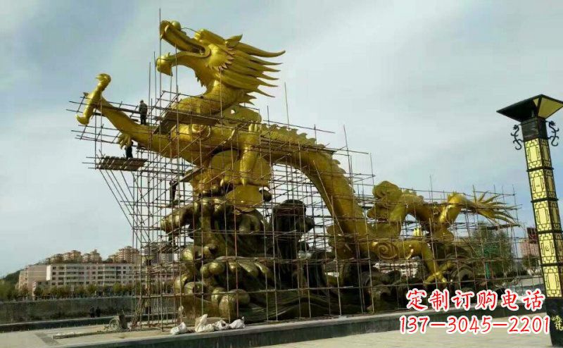 保定铜雕广场神龙景观摆件