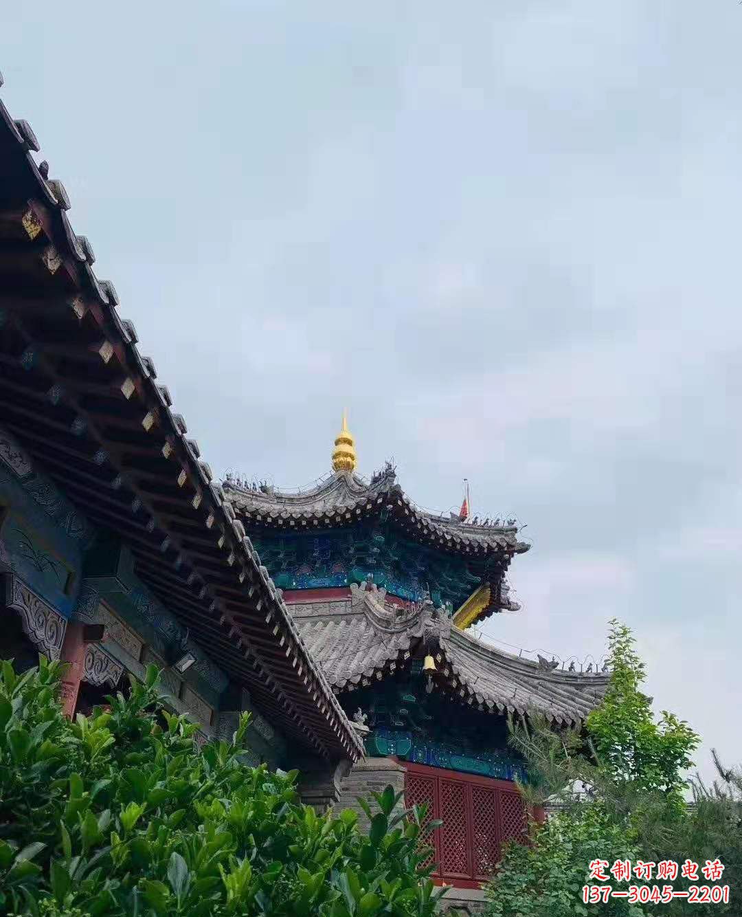 保定铜雕葫芦塔顶寺庙摆件