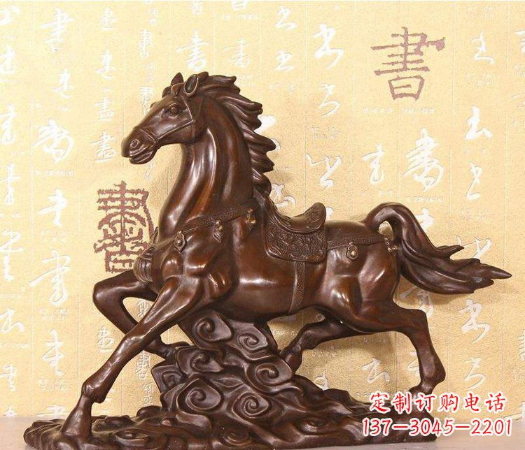 保定铜雕户外园林动物马雕塑