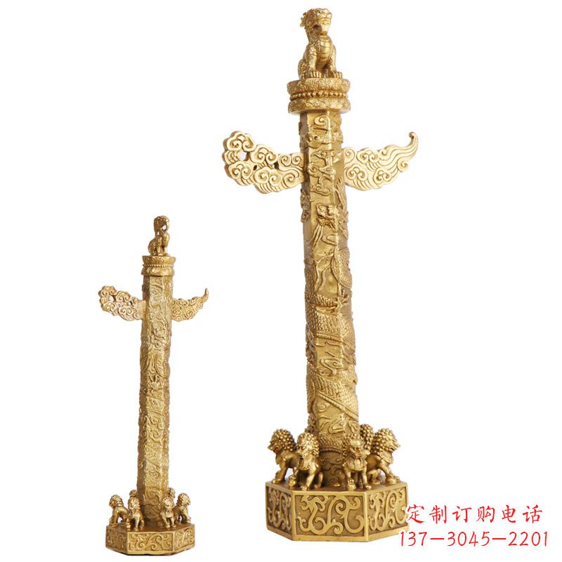 保定铜雕华表柱