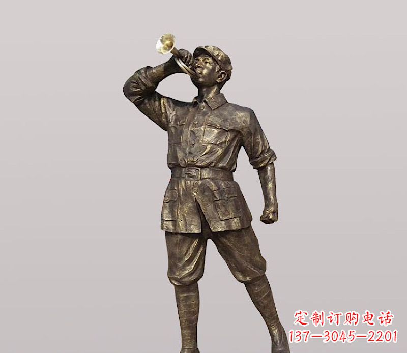 保定铜雕解放军战士