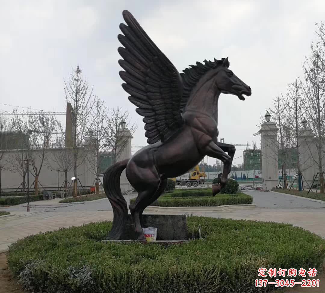 保定铜雕景观飞马