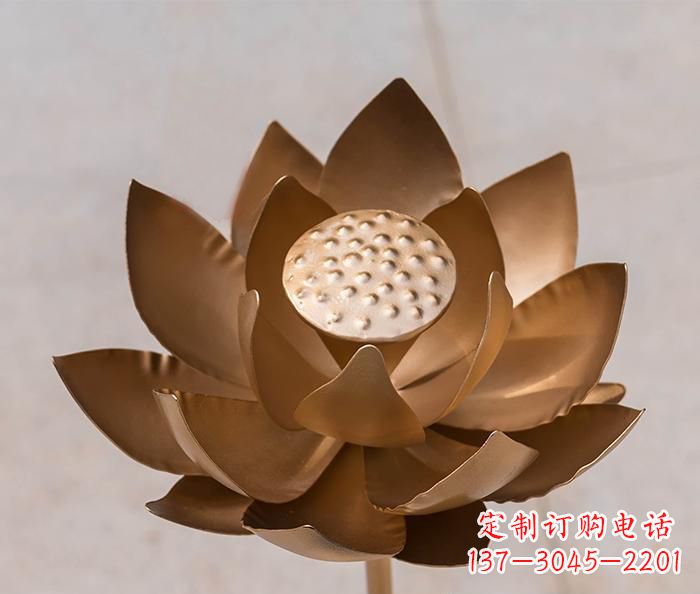 保定铜雕景观荷花