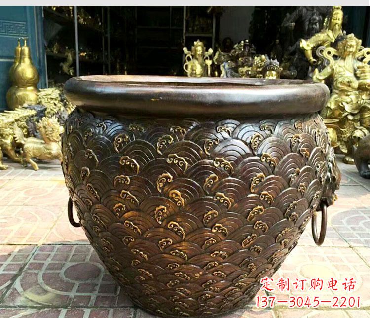 保定铜雕景观花盆