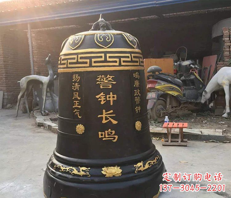 保定铜雕警钟长鸣寺庙雕塑