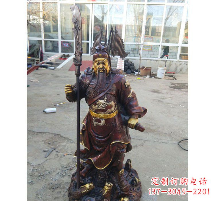 保定铜雕九龙关公