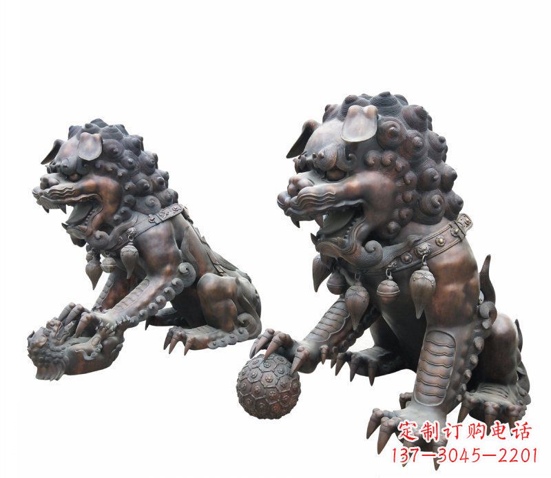 保定铜雕酒店镇宅招财麒麟雕塑