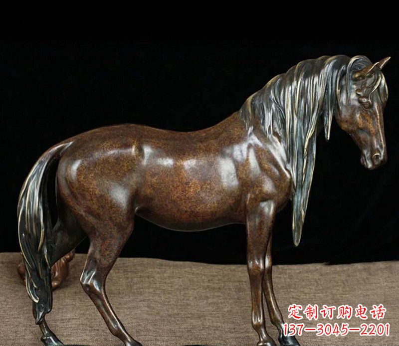 保定铜雕马公园动物摆件