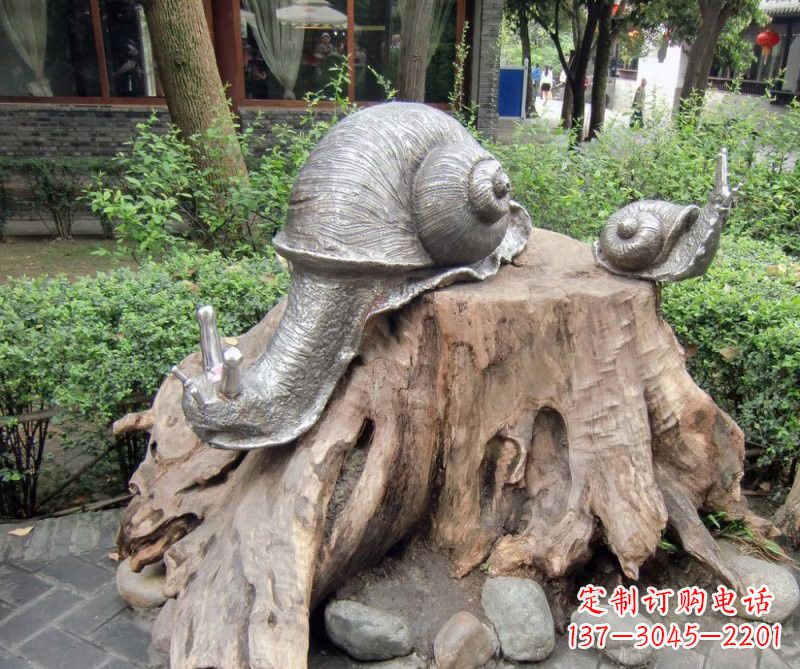 保定铜雕母子蜗牛