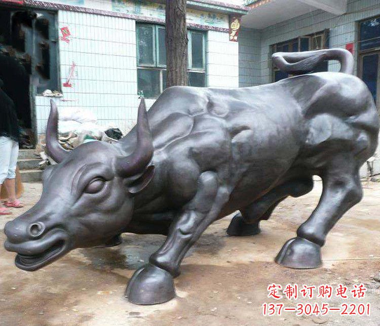 保定铜雕牛广场动物景观摆件 (3)