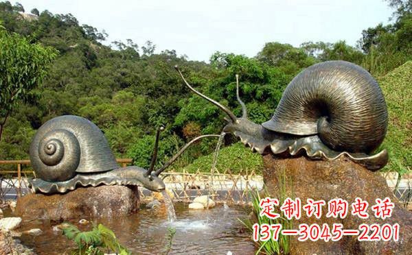 保定铜雕喷水蜗牛