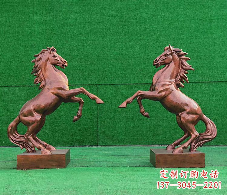 保定铜雕企业马到成功立马